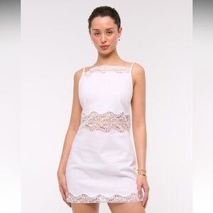 Lace-trim Mini Dress